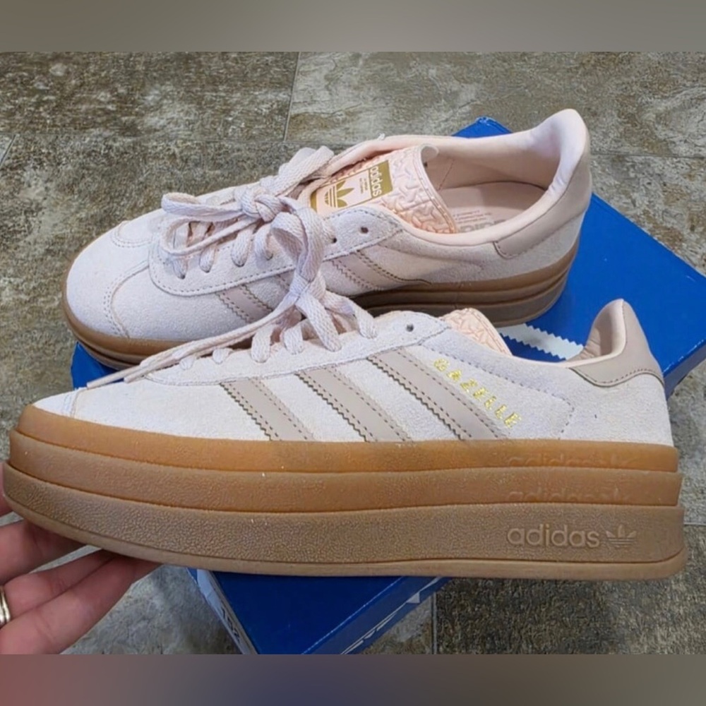 Adidas Gazelle Bold J Wonder Quartz Gum Shoes Size 5Youth / 6.5Womens
